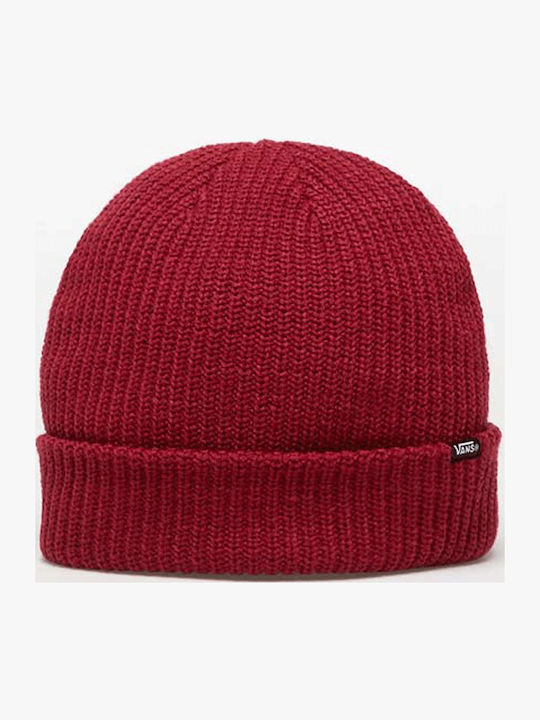 Core Basic Beanie Beanie Knitted in Burgundy color