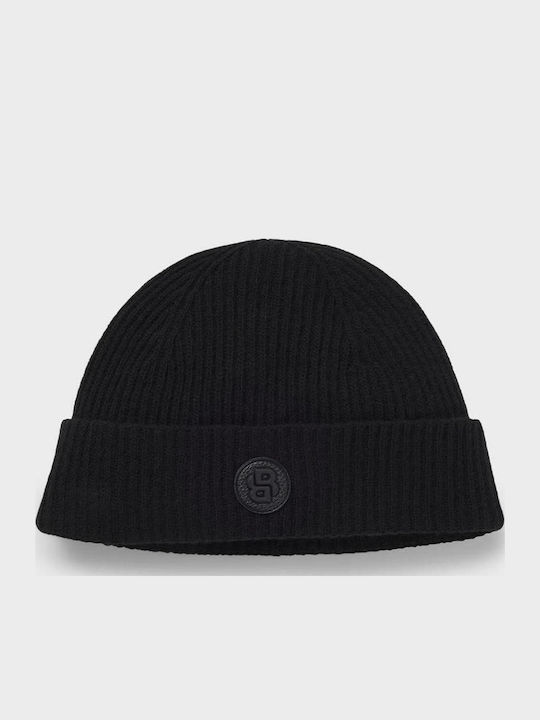 Bicon Beanie Beanie with Rib Knit in Black color