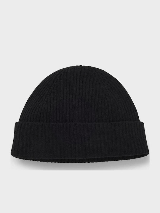 Bicon Beanie Beanie with Rib Knit in Black color