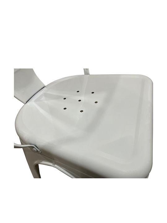 Scaun de exterior Metalic Alb 44x49x84cm