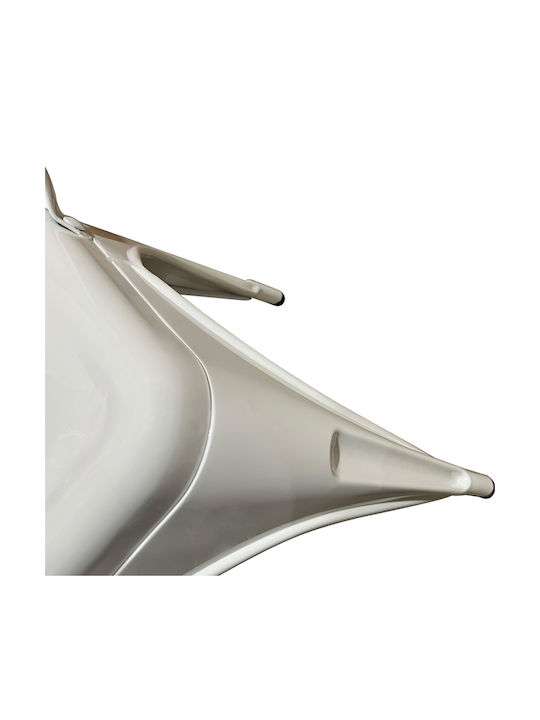 Scaun de exterior Metalic Alb 44x49x84cm