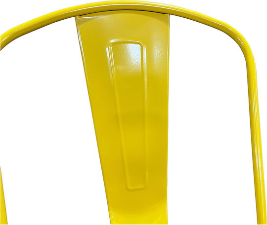 Scaun de exterior Metalic Galben 44x49x84cm
