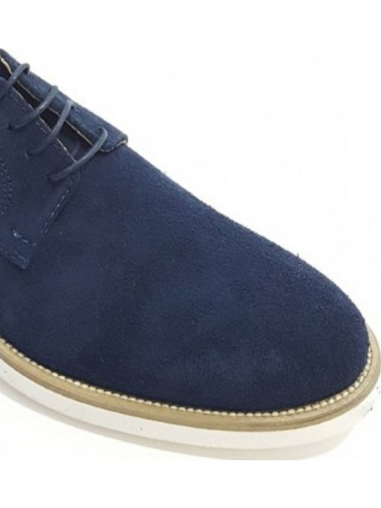 Leder Herren Freizeitschuhe Blau