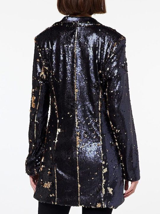 Kendall + Kylie Dazzle Women's Blazer Black with Sequins