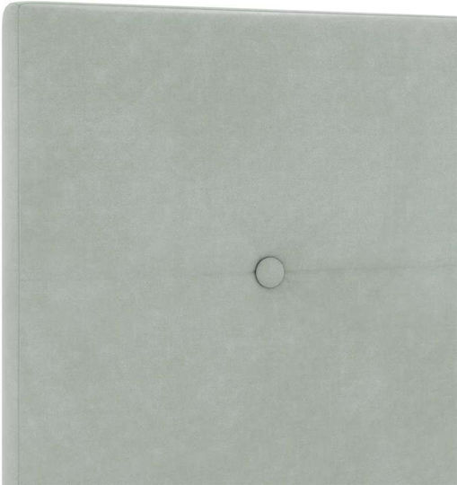 vidaXL Fabric Bed Headboard Light Gray 90x88cm