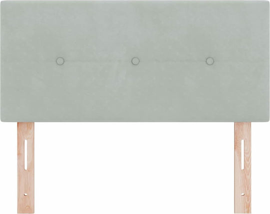 vidaXL Fabric Bed Headboard Light Gray 90x88cm