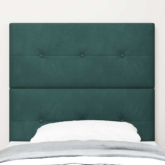 vidaXL Bed Headboard made of Fabric Dark Green 90cm