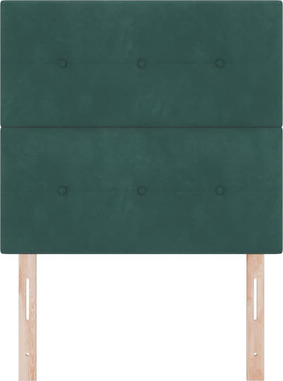 vidaXL Bed Headboard made of Fabric Dark Green 90cm