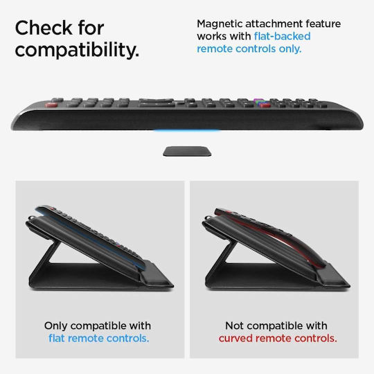 Spigen Sgp Ld401 Универсален Държач Органайзер За Дистанционни Кожен Caddy 4 Разделителя Магнитна Поставка Черен Ahp09277
