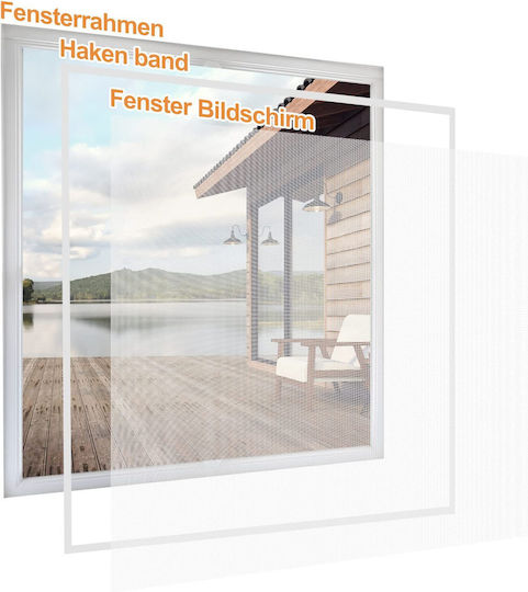 Moskitonetz Fenster Dauerhaft Weiß 250x150cm