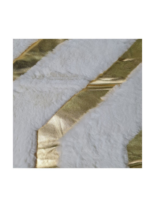 Χαλί Γούνινο 200x270cm Λευκό-χρυσό