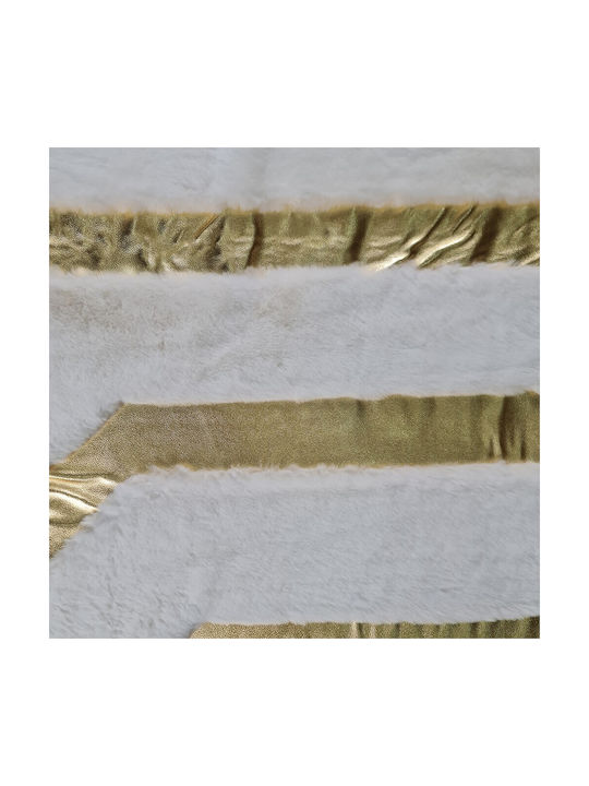 Килим Правоъгълена Furry White-Gold