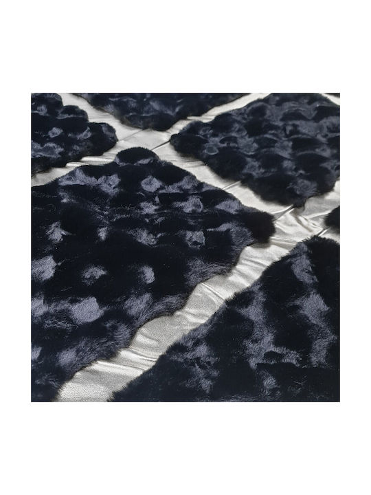 Χαλί Ορθογώνιο Γούνινο Μαύρο-ασημί 200x270cm