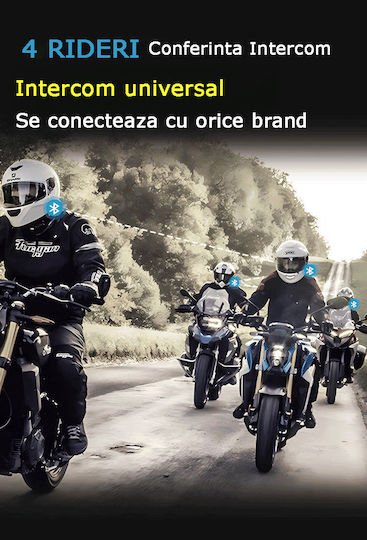 Toucare Ενδοεπικοινωνία Μονή για Κράνος Μηχανής με Bluetooth