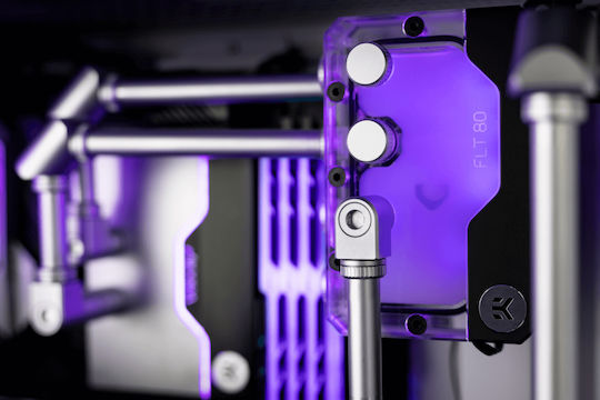 Ekwb Quantum Torque Micro Rotary 90° Фитинги Сатенен Титаново Сребрист