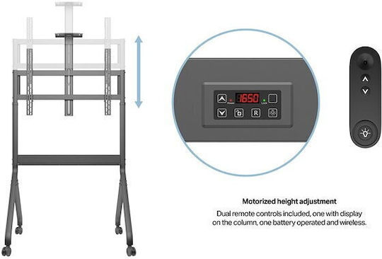 Multibrackets Mobile Motorized Tv Stand Camera Multimedia Support Multibrackets Mb-7418 55"-86" Max 90kg