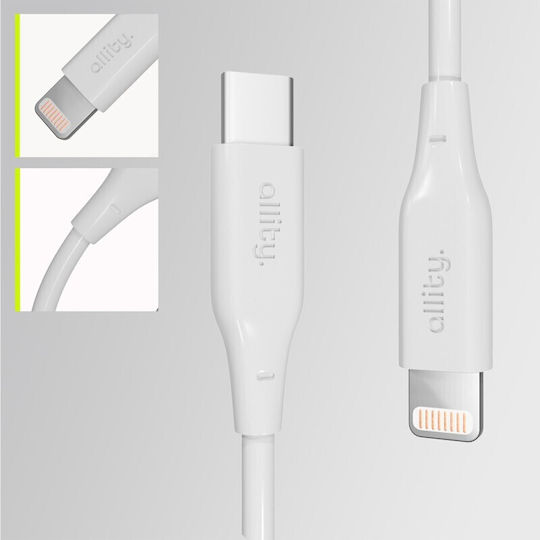 Allity USB-C zu Lightning Kabel 27W Weiß 1m