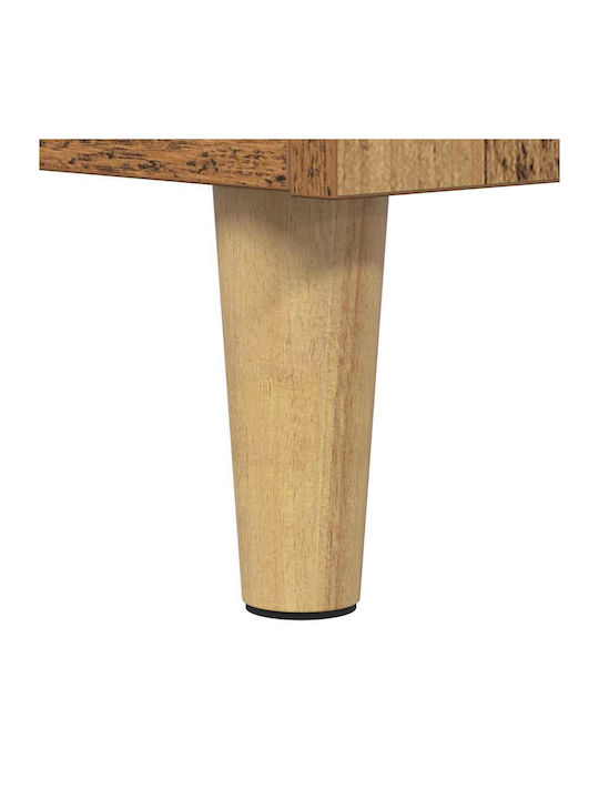 Kaffeetisch Zentral Quadratisch Holz Braun M60xB44,5xH45cm