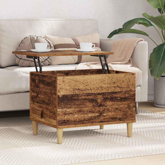Square Central Wooden Coffee Table Brown M60xW44.5xH45cm
