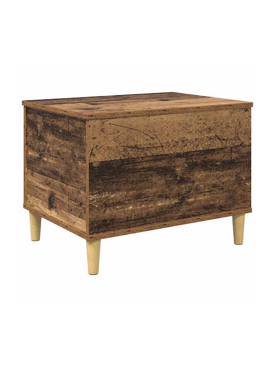 Kaffeetisch Zentral Quadratisch Holz Braun M60xB44,5xH45cm