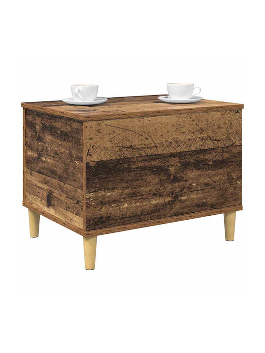 Kaffeetisch Zentral Quadratisch Holz Braun M60xB44,5xH45cm