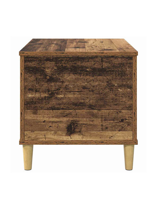 Kaffeetisch Zentral Quadratisch Holz Braun M60xB44,5xH45cm