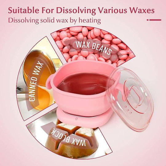 Folding Wax Warmer for Hair Removal Travel Wax Warmer Silicone 400ml