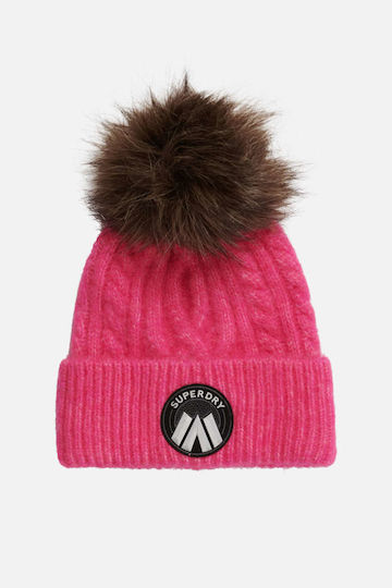 Cable Luxe Knit Beanie Frauen Beanie Gestrickt in Rosa Farbe
