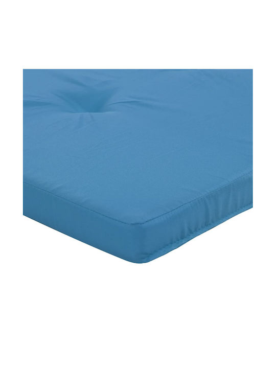vidaXL Waterproof Garden Chair Cushion with Backrest Light Blue 2pcs 58x126cm