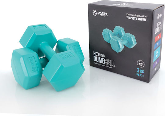 AMILA Σετ Βαράκια Εξάγωνα 2 x 3kg