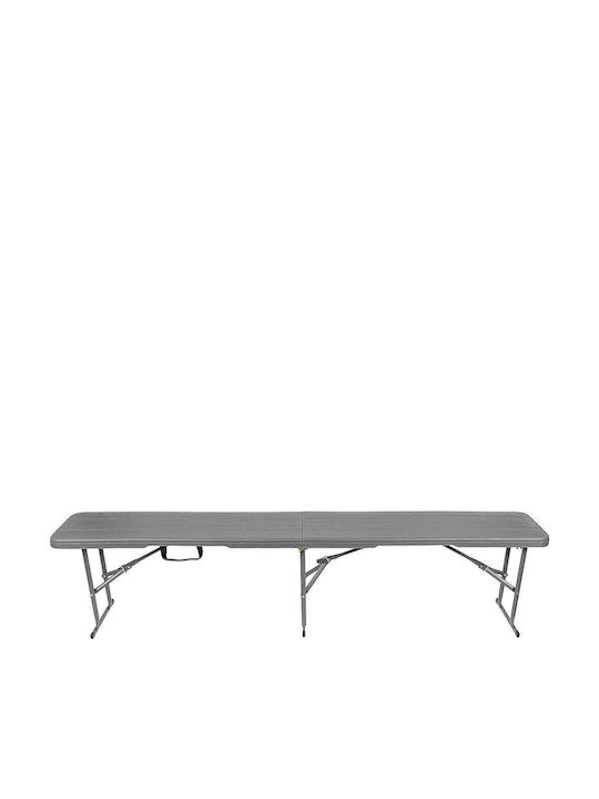 Bench Outdoor Metal Gray 183x28x43cm