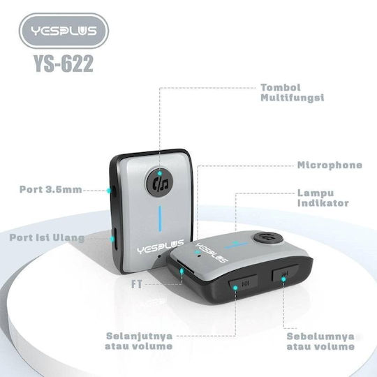 Yesplus Ys-622 Ασύρματος Αντάπτορας Ήχου Wireless Audio Receiver Adapter Μαύρο