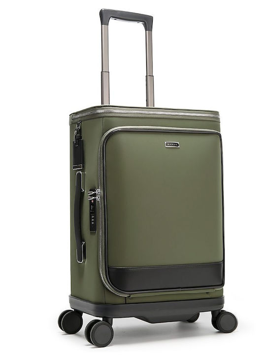 Bange Medium Fabric Khaki Travel Suitcase with 4 Wheels Height 57cm