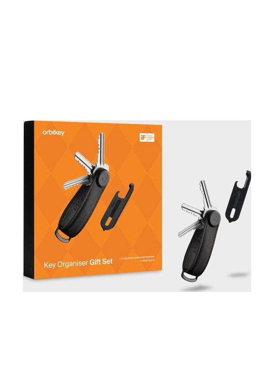 Orbitkey Gift Set Crazy Horse Key Organiser + Multitool V2 Black Gadgets