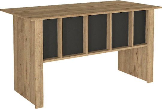 Schreibtisch Nika Holz Sepet Oak - Ανθρακί 140x60x75cm