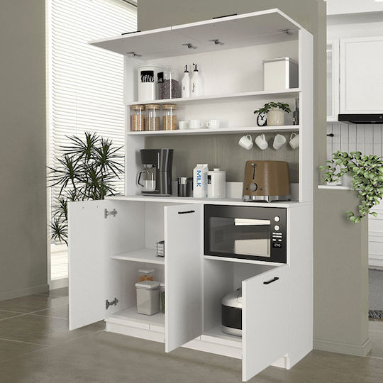 Tuco 3 Επιδαπέδιο Ντουλάπι Λευκό 123.8x40x180εκ.