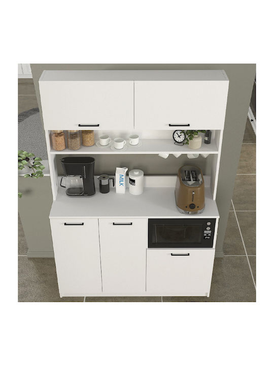 Tuco 3 Floor Cabinet White 123.8x40x180cm