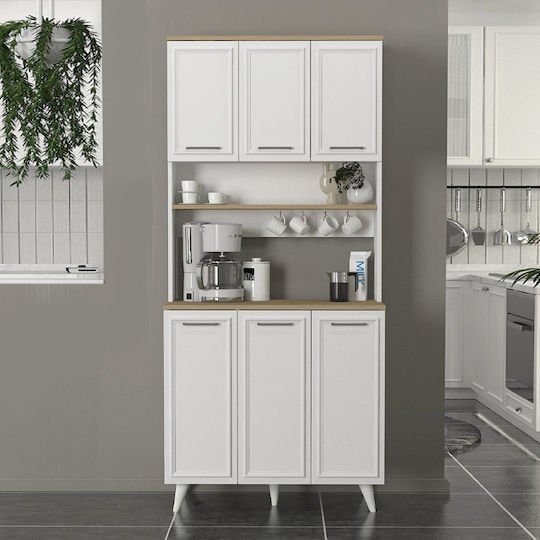 Potter 3 Λευκό, Rota Oak 90x40x196.1buc
