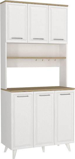 Potter 3 Λευκό, Rota Oak 90x40x196.1buc