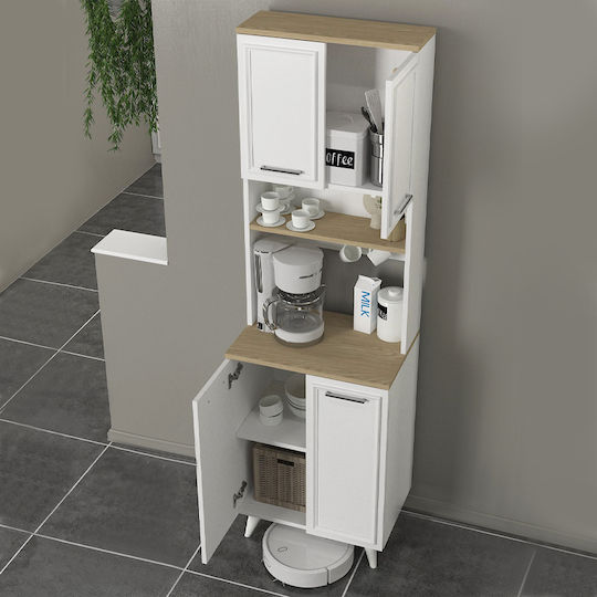 Potter 2 Λευκό, Rota Oak 60x40x196.1бр