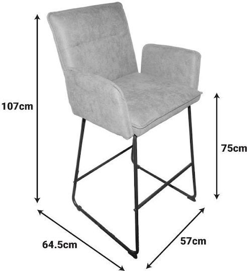 Scaun Bar Essential Negru 4buc 57x64.5x107buc