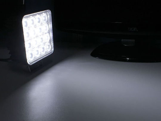 Square Waterproof Headlights Car LED 12 / 24V 48W 13.5cm 2pcs