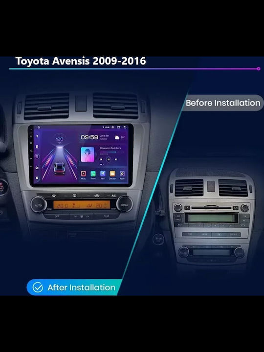 Auto-Audiosystem für Toyota Avensis 2009-2016 (Bluetooth/USB/WiFi/GPS/Apple-Carplay/Android-Auto) mit Touchscreen 9"