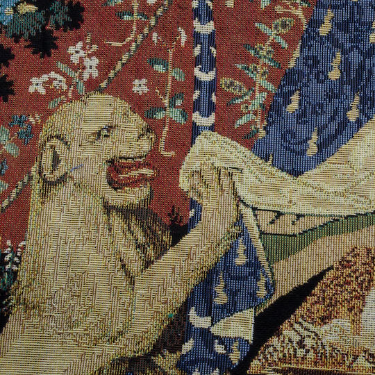 Signare Decorative Tapestry Lady & Unicorn A Mon Seul Desir Handmade Made of Fabric 120x85cm