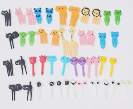 Forks for Lunchbox/Food containers Plastic Kids' Lunch Set Various Designs / Assortment of Designs