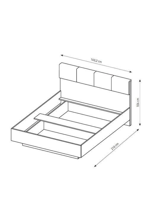 Schlafzimmer Set Tally 160x200cm 3Stück
