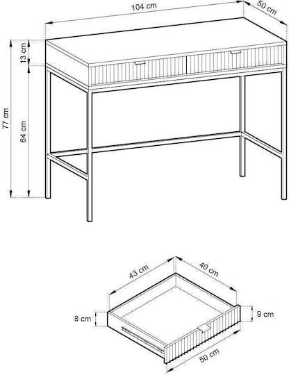 Entry Furniture Green, Gold 103.5x77.6x50cm