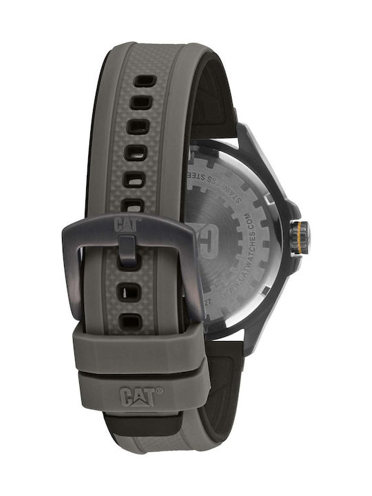CAT Men's Watch Battery with Gray Rubber Strap