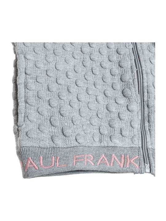Kids Sweatshirt Cardigan with Hood Gray