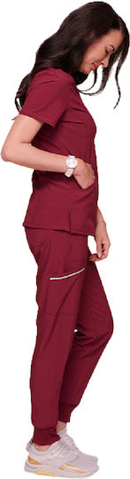 Cherokee Cke2625a Medizinische Bluse Burgundisch